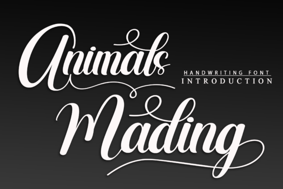 Animals Mading: A Script Font for Elegant Editorial Design
