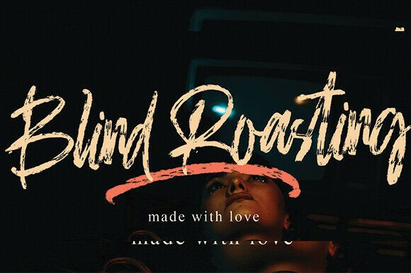 Blind Roastting: A Bold Script Font for Expressive Branding