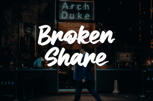 Broken Share: A Bold Script Font for Scroll-Stopping Digital Campaigns