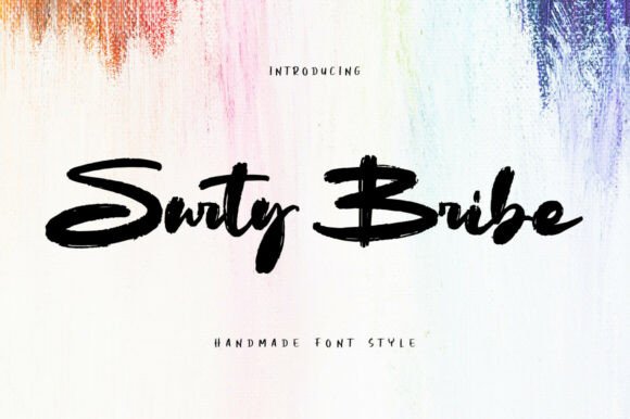 Surty Bribe: A Bold Brush Font That Brings Handmade Designs to Life