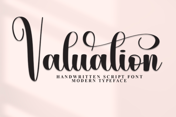 Valuation: A Script Font for Modern Editorial Design and Digital Publishing